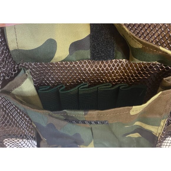 Northwest Territory Hunting Vest Mens Large Green Camo Mesh Ammo Pockets ZIPPER - Picture 2 of 5